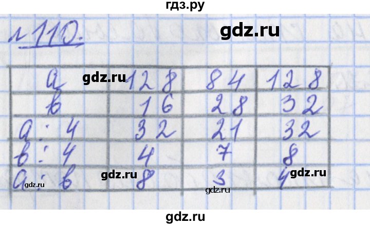 ГДЗ по математике 4 класс Рудницкая рабочая тетрадь  часть 2. упражнение - 110, Решебник №1