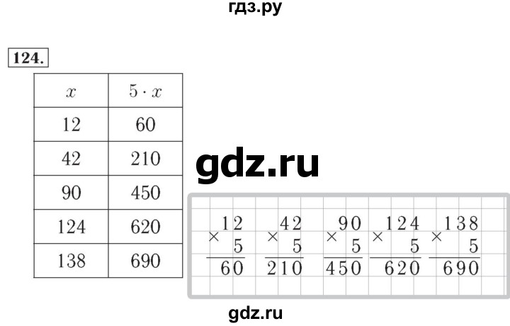 ГДЗ по математике 4 класс Рудницкая рабочая тетрадь  часть 1. упражнение - 124, Решебник №2