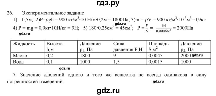 ГДЗ по физике 8 класс Пурышева рабочая тетрадь  упражнение - 26, Решебник