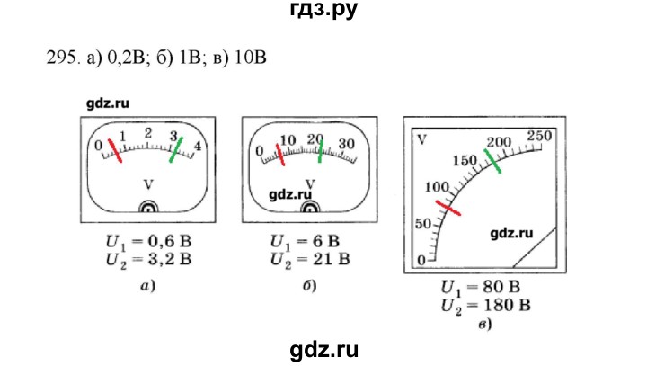 ГДЗ по физике 8 класс Пурышева рабочая тетрадь  упражнение - 295, Решебник