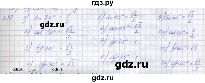 ГДЗ по геометрии 8 класс Мерзляк рабочая тетрадь  упражнение - 288, Решебник