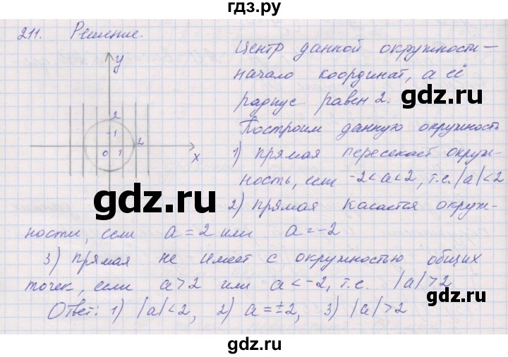 ГДЗ по геометрии 9 класс Мерзляк рабочая тетрадь  упражнение - 211, Решебник