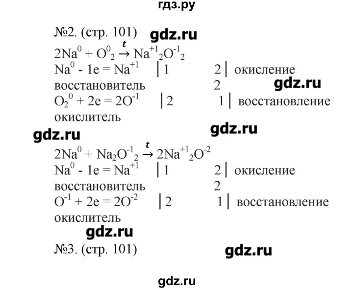 ГДЗ по химии 9 класс Гара тетрадь-тренажер (Журин)  страница - 101, Решебник №1