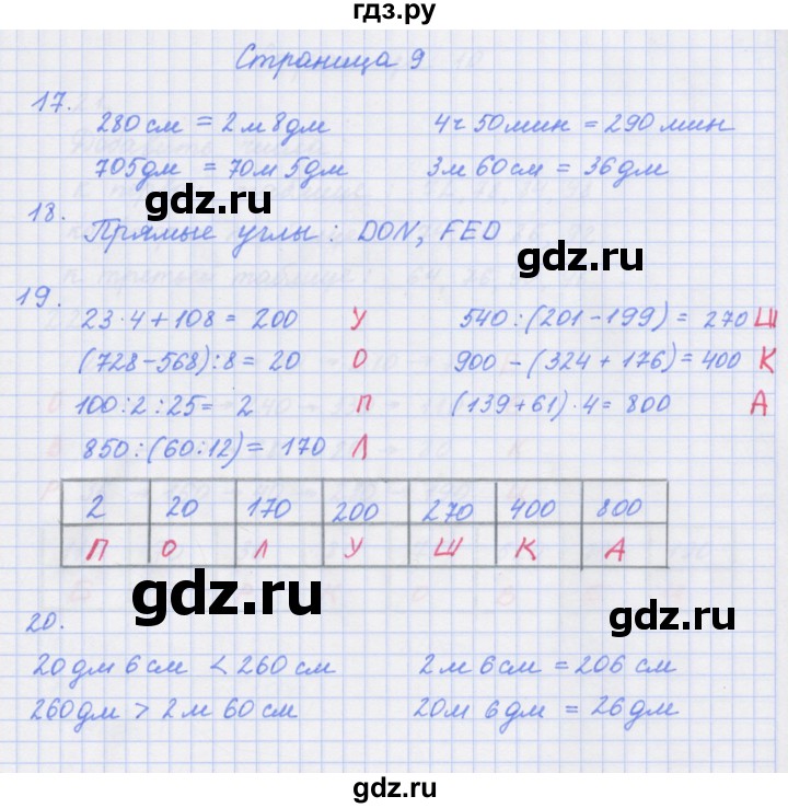 Математика 4 рабочая тетрадь стр 61