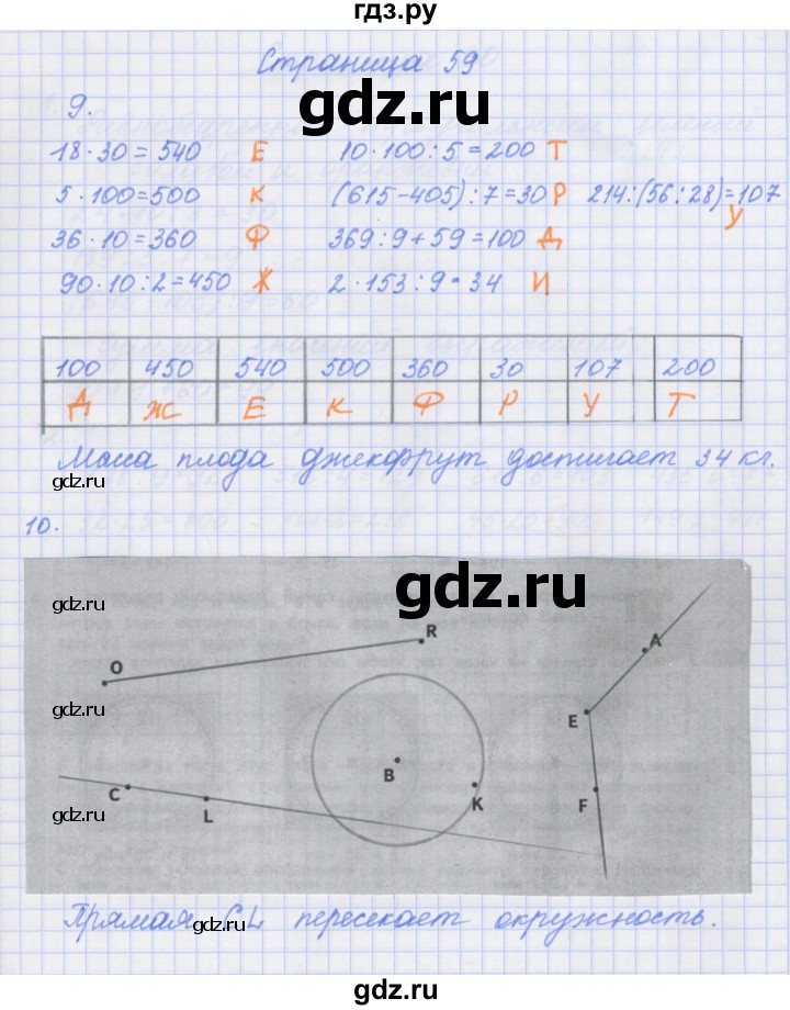 ГДЗ по математике 4 класс Дорофеев рабочая тетрадь  часть 1. страница - 59, Решебник №1 к тетради 2020