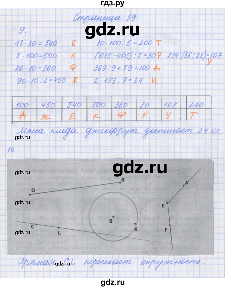 ГДЗ по математике 4 класс Дорофеев рабочая тетрадь  часть 1. страница - 59, Решебник №1 2020