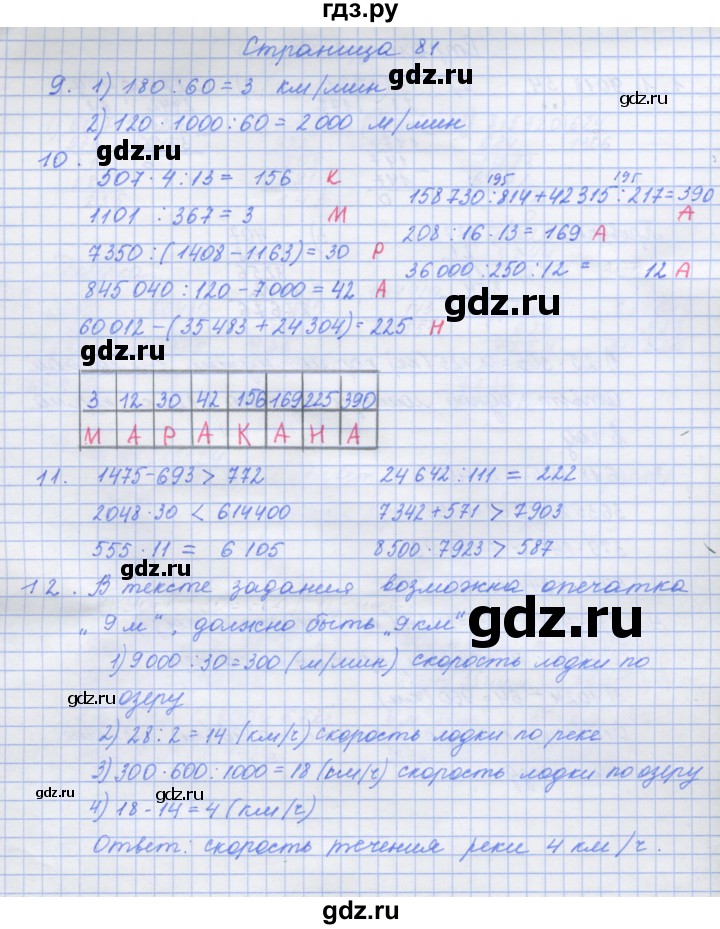 ГДЗ по математике 4 класс Дорофеев рабочая тетрадь  часть 2. страница - 81, Решебник №1 2020