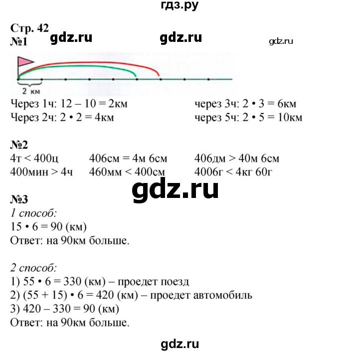 ГДЗ по математике 4 класс Дорофеев рабочая тетрадь  часть 2. страница - 42, Решебник 2024