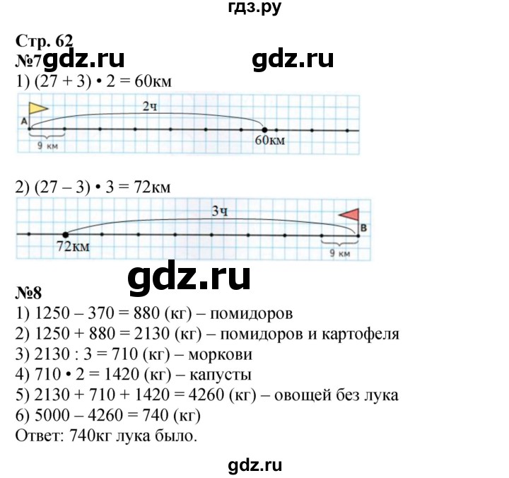 ГДЗ по математике 4 класс Дорофеев рабочая тетрадь  часть 2. страница - 62, Решебник 2024