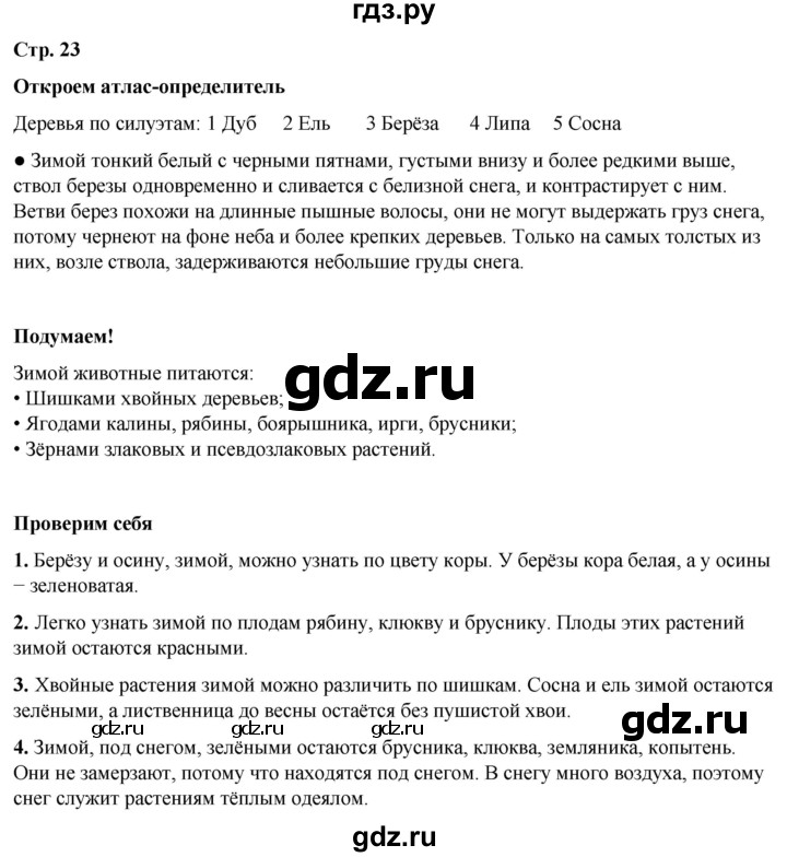 ГДЗ по окружающему миру 2 класс Плешаков   часть 2. страница - 23, Решебник 2023