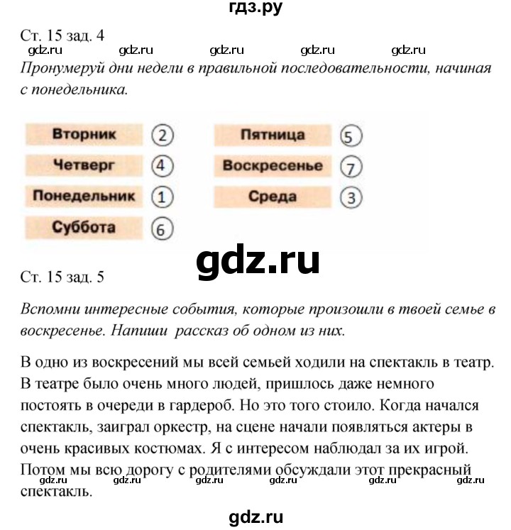 ГДЗ по окружающему миру 2 класс Плешаков рабочая тетрадь  часть 1. страница - 15, Решебник 2017