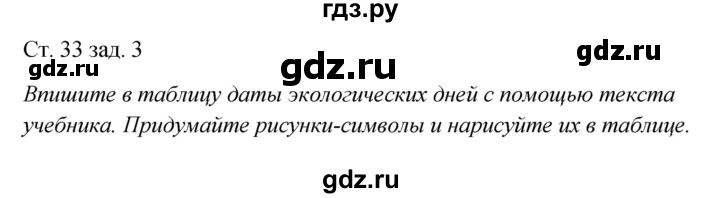 ГДЗ по окружающему миру 2 класс Плешаков рабочая тетрадь  часть 1. страница - 33, Решебник 2017