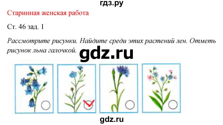 ГДЗ по окружающему миру 2 класс Плешаков рабочая тетрадь  часть 1. страница - 46, Решебник 2017