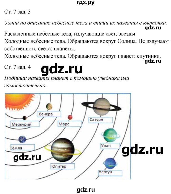 ГДЗ по окружающему миру 2 класс Плешаков рабочая тетрадь  часть 1. страница - 7, Решебник 2017