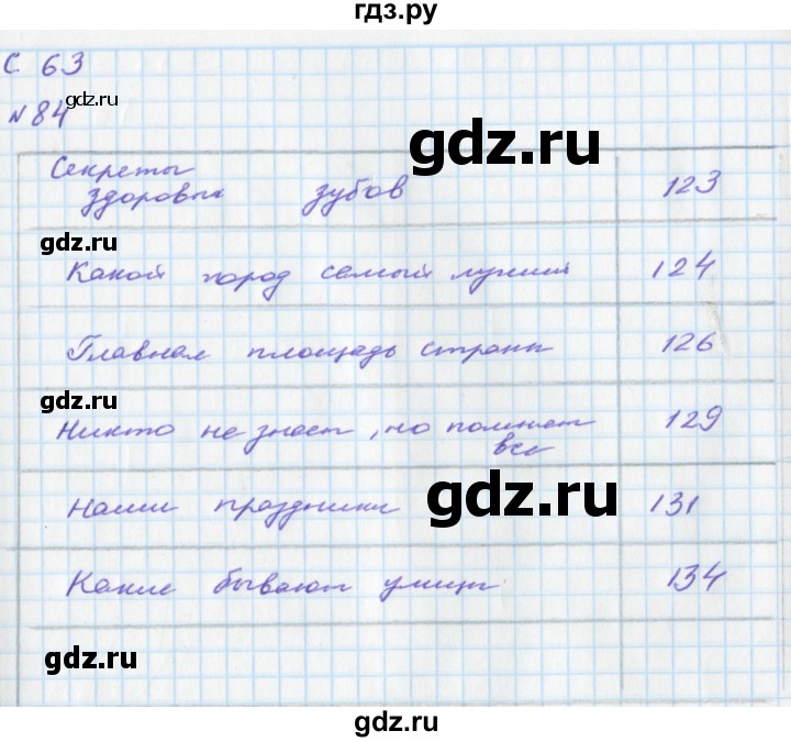 ГДЗ по окружающему миру 2 класс Федотова тетрадь для самостоятельной работы  часть 2 (страница) - 63, Решебник