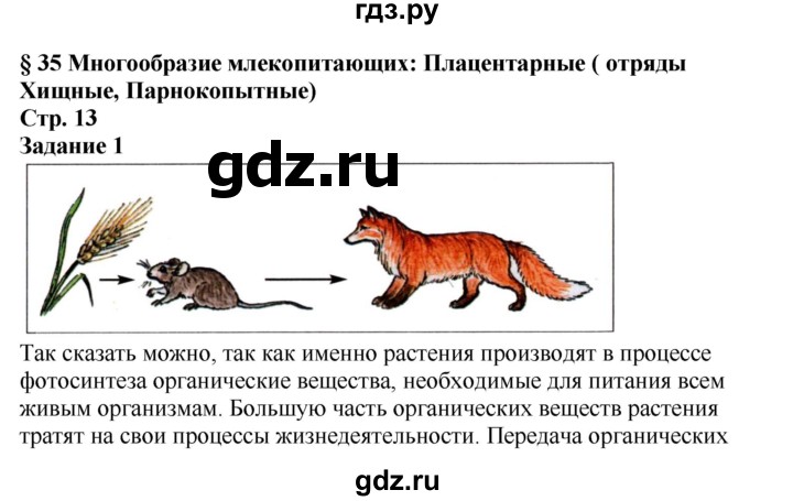 ГДЗ по биологии 7 класс Сухова рабочая тетрадь  часть 2 (страница) - 13, Решебник