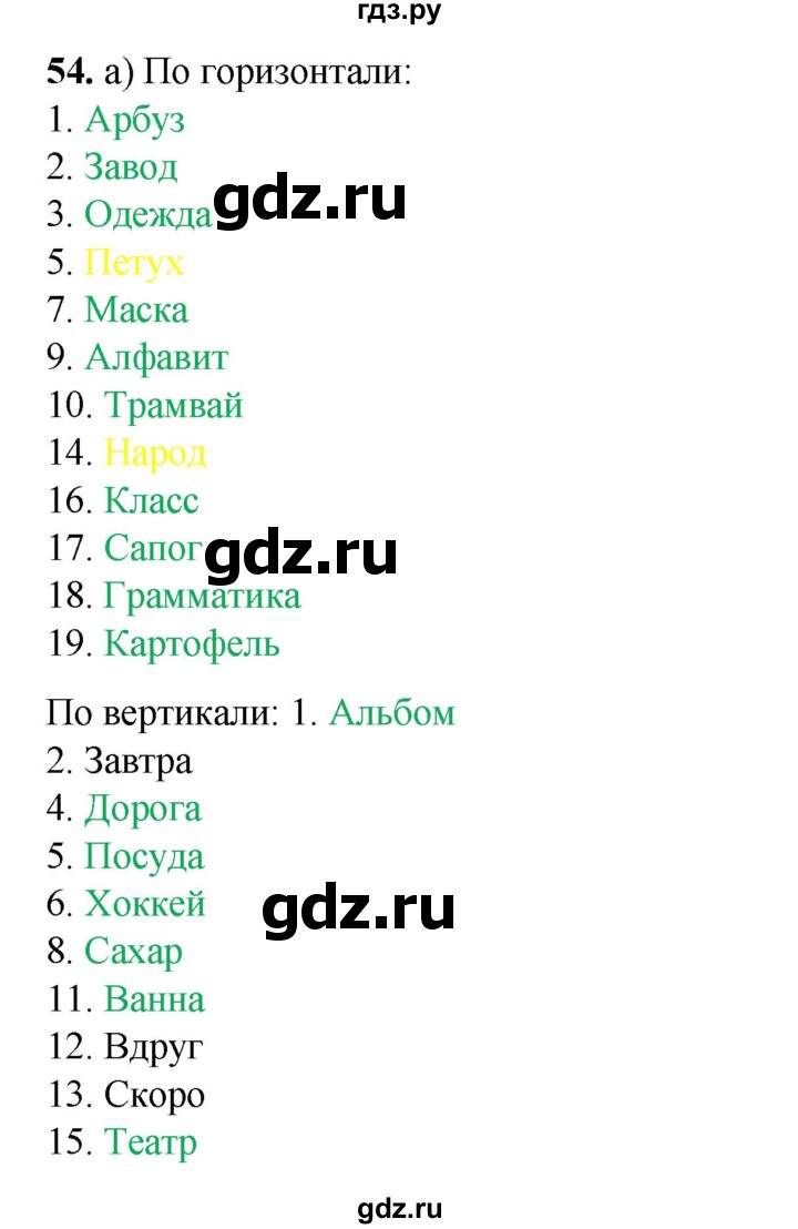 ГДЗ по русскому языку 2 класс Яковлева рабочая тетрадь (Нечаева)  часть 4. упражнение - 54, Решебник 2025