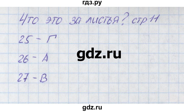 ГДЗ по окружающему миру 1 класс Плешаков тесты  страница - 11, Решебник 2017