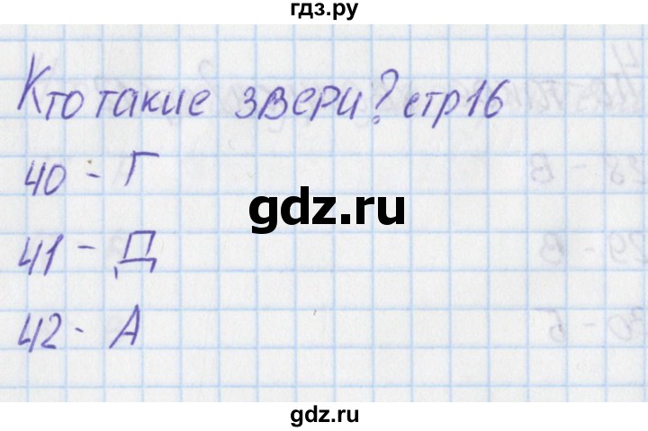 ГДЗ по окружающему миру 1 класс Плешаков тесты  страница - 16, Решебник 2017