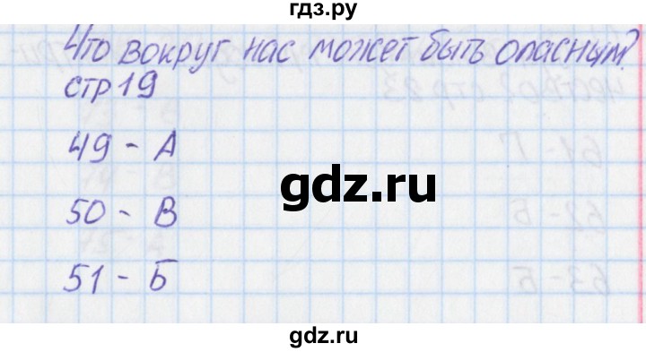 ГДЗ по окружающему миру 1 класс Плешаков тесты  страница - 19, Решебник 2017