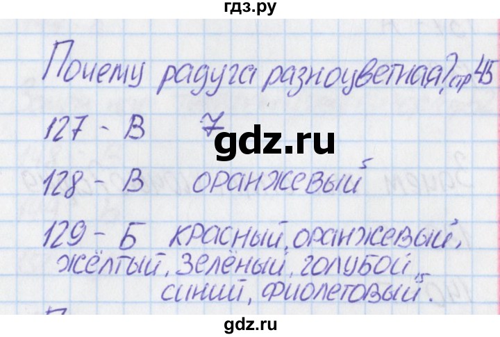 ГДЗ по окружающему миру 1 класс Плешаков тесты  страница - 45, Решебник 2017