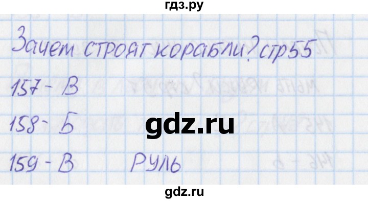 ГДЗ по окружающему миру 1 класс Плешаков тесты  страница - 55, Решебник 2017