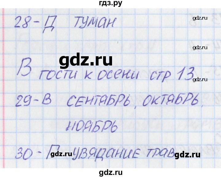 ГДЗ по окружающему миру 2 класс Плешаков тесты  страница - 13, Решебник 2017