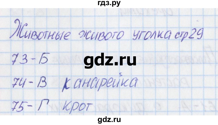 ГДЗ по окружающему миру 2 класс Плешаков тесты  страница - 29, Решебник 2017