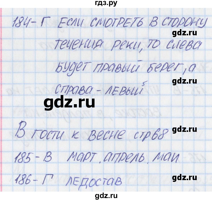 ГДЗ по окружающему миру 2 класс Плешаков тесты  страница - 68, Решебник 2017