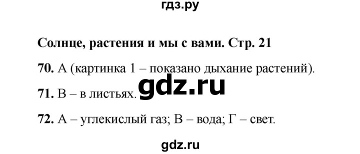 ГДЗ по окружающему миру 3 класс Плешаков тесты  страница - 21, Решебник 2023