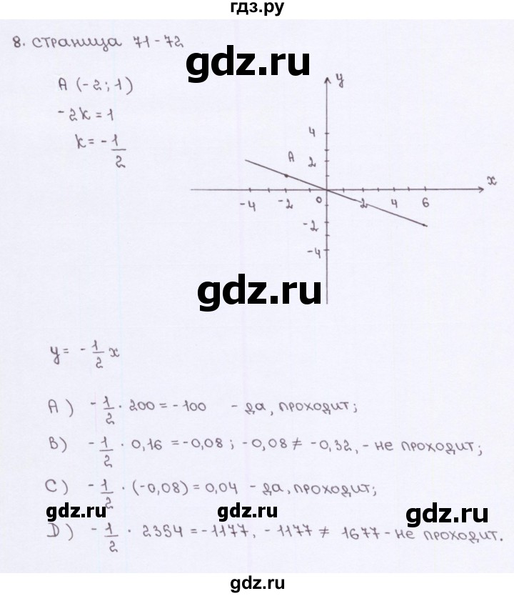 ГДЗ по алгебре 7 класс Ерина рабочая тетрадь  часть 1. страница - 71, Решебник №2