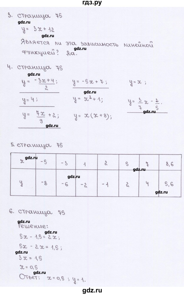 ГДЗ по алгебре 7 класс Ерина рабочая тетрадь  часть 1. страница - 75, Решебник