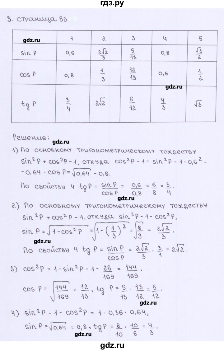 ГДЗ по геометрии 8 класс Глазков рабочая тетрадь (к учебнику Атанасяна)  страница - 53, Решебник