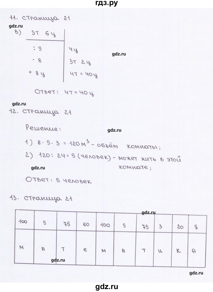 ГДЗ по математике 5 класс Ерина рабочая тетрадь к учебнику Виленкина  страница - 21, Решебник