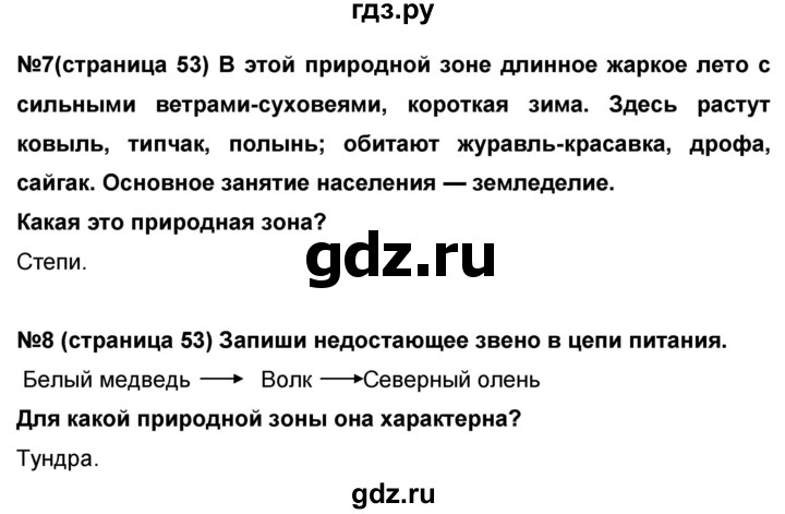 ГДЗ по окружающему миру 4 класс  Потапов проверочные и диагностические работы (Ивченкова)  страница - 53, Решебник №1