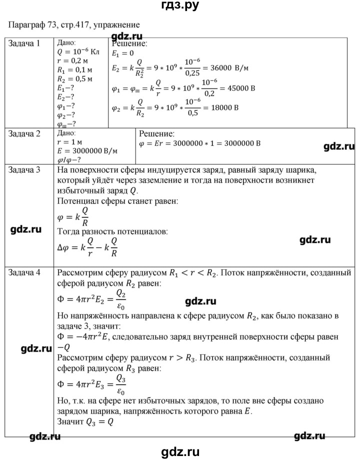 ГДЗ по физике 10 класс Грачев  Базовый и углубленный уровень параграф - 73, Решебник