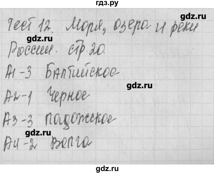 ГДЗ по окружающему миру 4 класс Яценко контрольно-измерительные материалы  тест - 12, Решебник