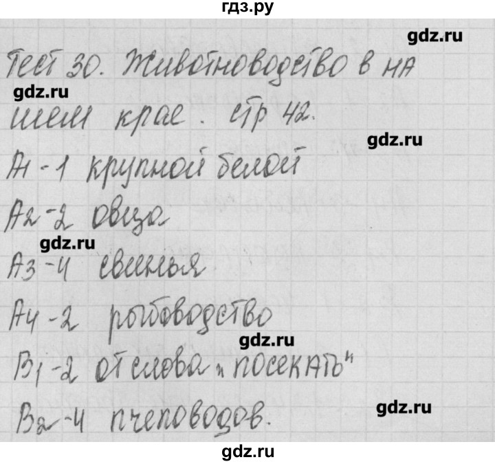 ГДЗ по окружающему миру 4 класс Яценко контрольно-измерительные материалы  тест - 30, Решебник