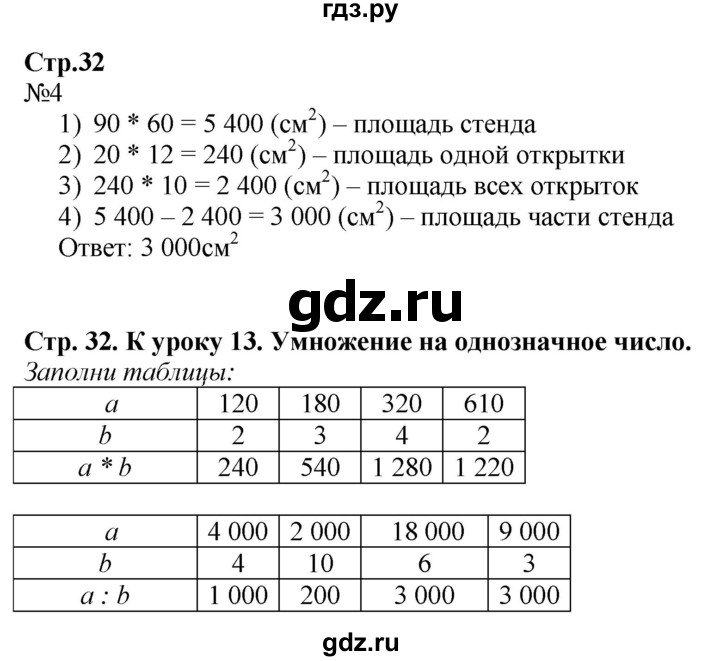 ГДЗ по математике 4 класс Гейдман рабочая тетрадь  тетрадь №1. страница - 32, Решебник к тетради 2022