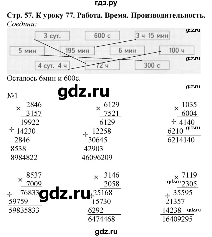 ГДЗ по математике 4 класс Гейдман рабочая тетрадь  тетрадь №3. страница - 57, Решебник №1 к тетради 2016