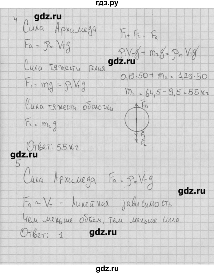 ГДЗ по физике 7 класс Ханнанов тесты  тест 8. вариант - 2, Решебник №1