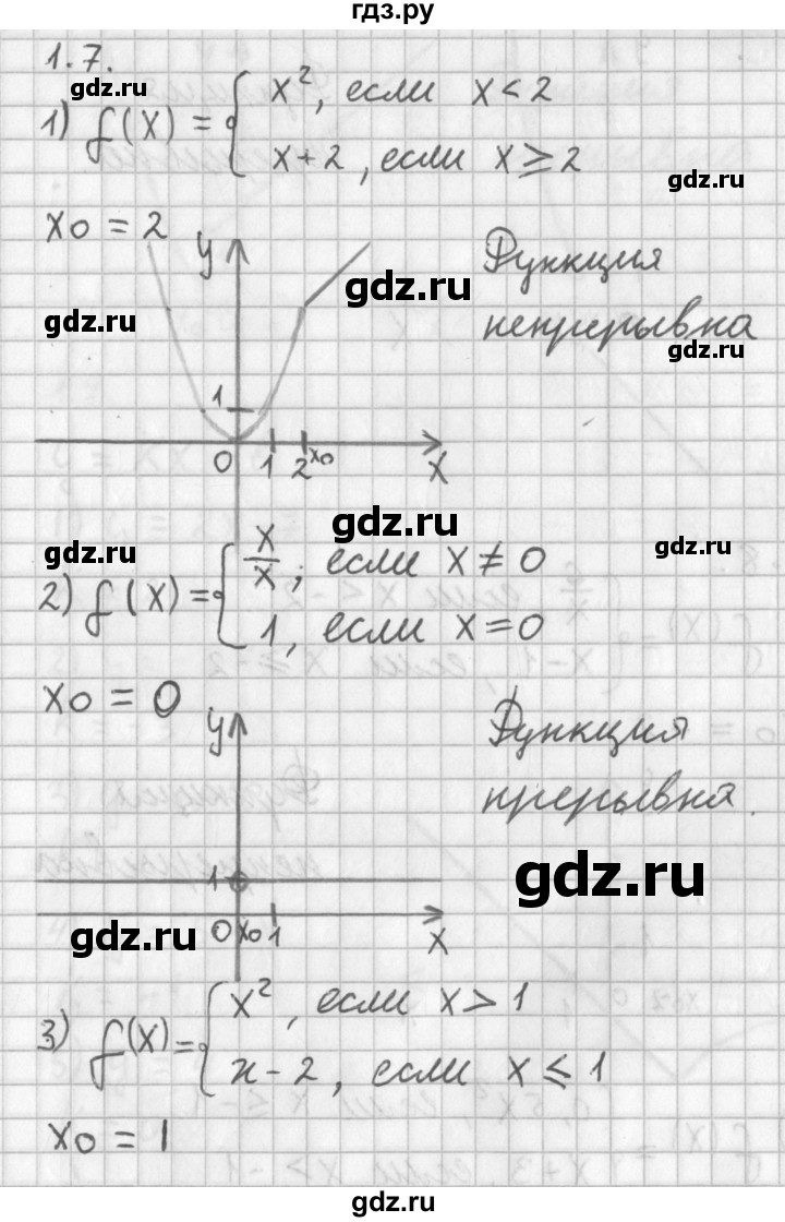 ГДЗ по алгебре 11 класс Мерзляк  Базовый уровень § 1 - 1.7, Решебник к учебнику 2014