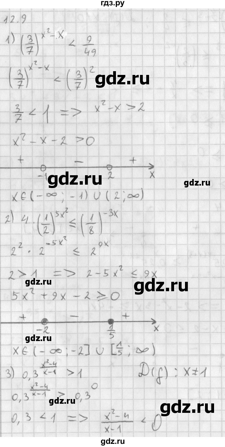 ГДЗ по алгебре 11 класс Мерзляк  Базовый уровень § 12 - 12.9, Решебник к учебнику 2014