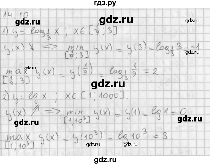 ГДЗ по алгебре 11 класс Мерзляк  Базовый уровень § 14 - 14.10, Решебник к учебнику 2014