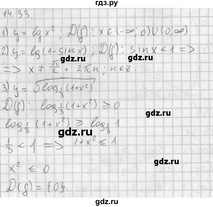 ГДЗ по алгебре 11 класс Мерзляк  Базовый уровень § 14 - 14.33, Решебник к учебнику 2014