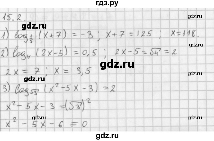 ГДЗ по алгебре 11 класс Мерзляк  Базовый уровень § 15 - 15.2, Решебник к учебнику 2014