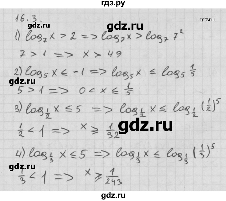 ГДЗ по алгебре 11 класс Мерзляк  Базовый уровень § 16 - 16.3, Решебник к учебнику 2014