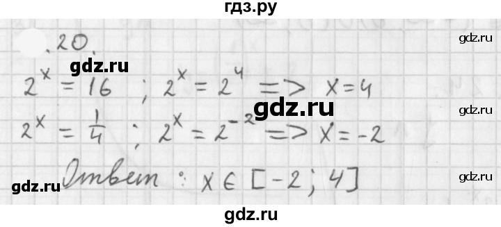 ГДЗ по алгебре 11 класс Мерзляк  Базовый уровень § 1 - 1.20, Решебник к учебнику 2021