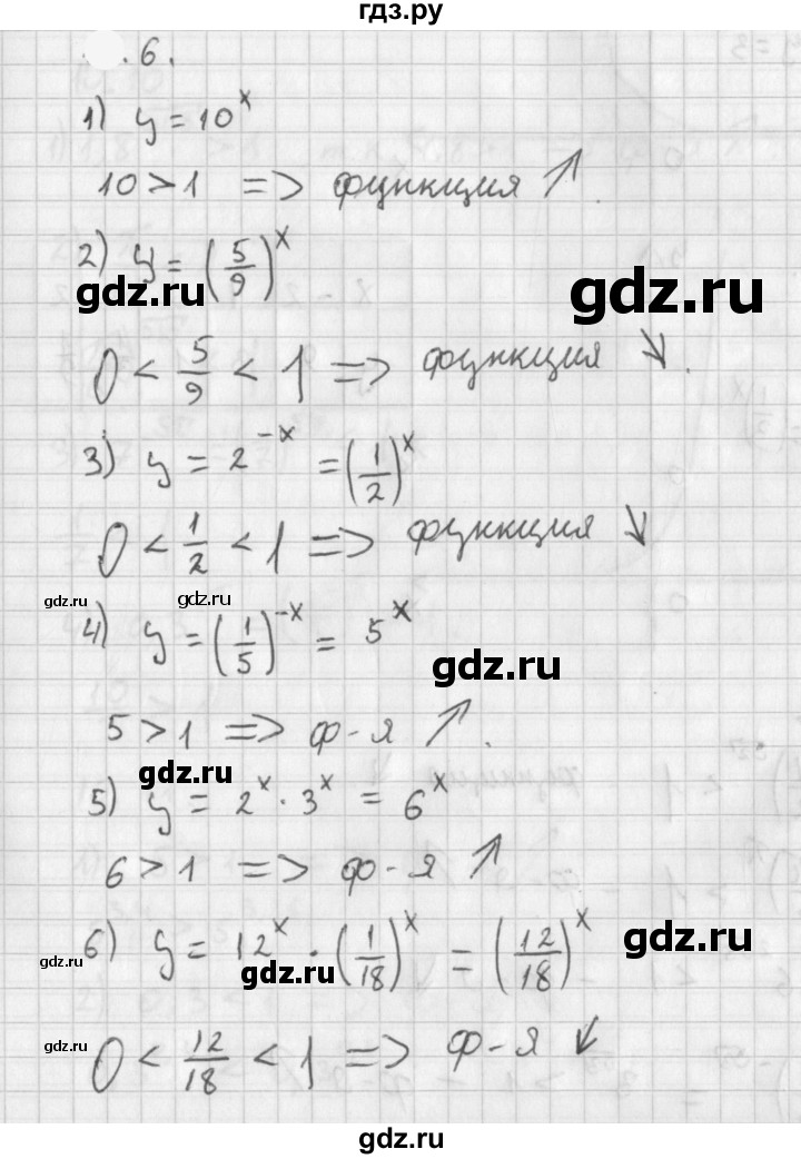 ГДЗ по алгебре 11 класс Мерзляк  Базовый уровень § 1 - 1.6, Решебник к учебнику 2021