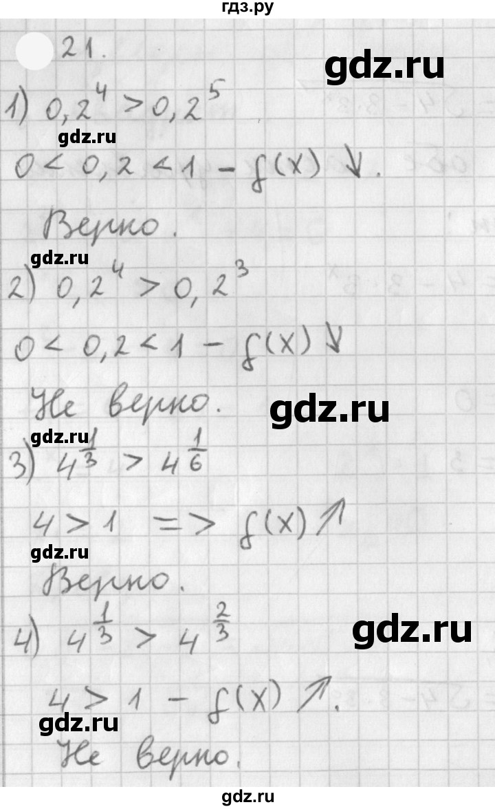 ГДЗ по алгебре 11 класс Мерзляк  Базовый уровень § 2 - 2.21, Решебник к учебнику 2021